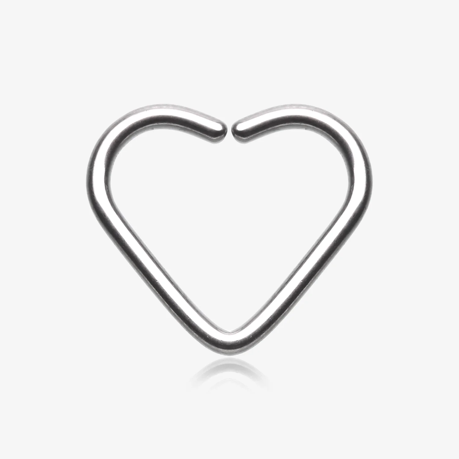 Niobium Heart Bendable Hoop Ring