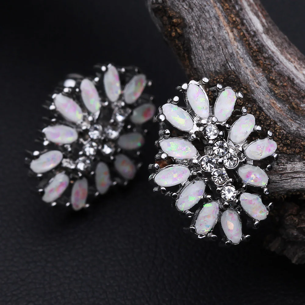 Opal Gliia Delight Flower Cartilage Tragus Earring - Image 3