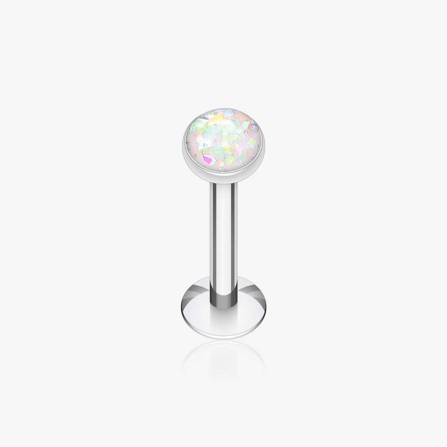 Opal Glitter Shower Dome Steel Labret