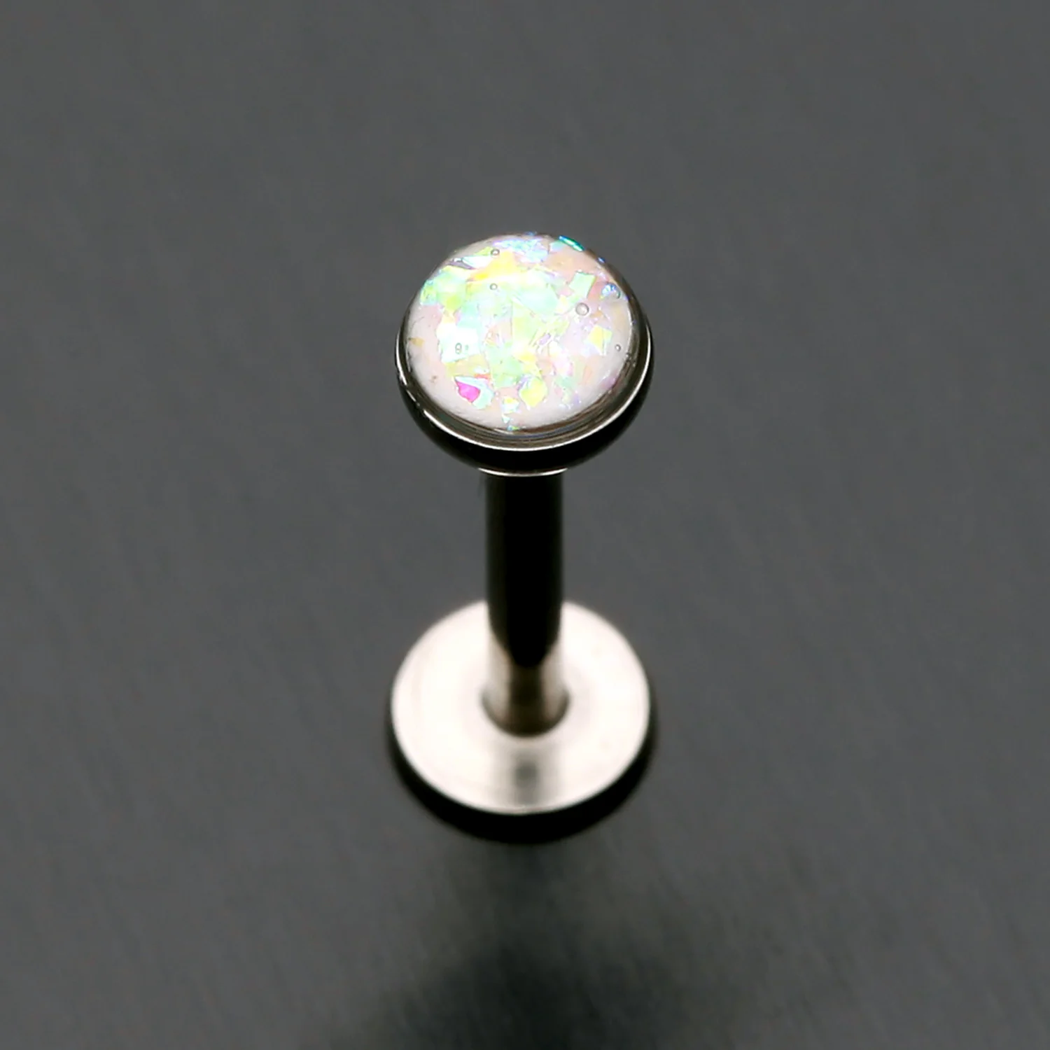 Opal Glitter Shower Dome Steel Labret - Image 2