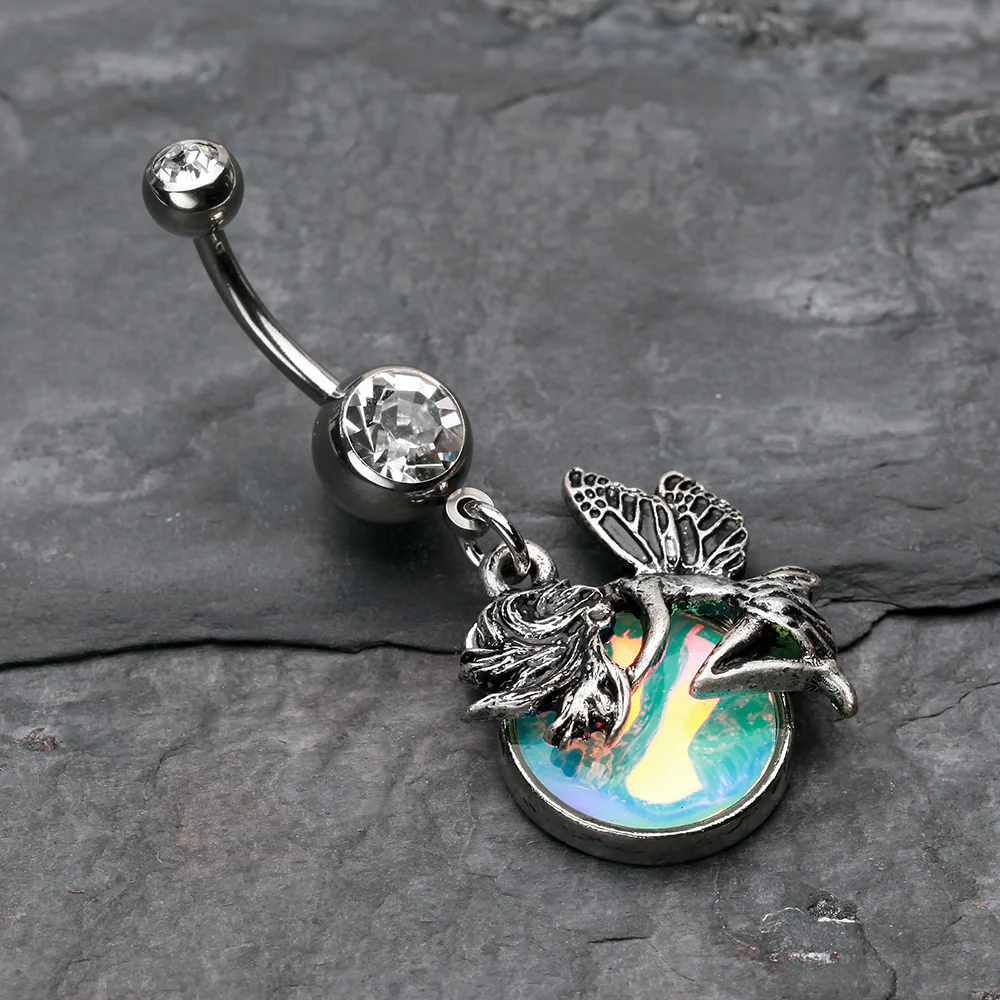 Opal Mystique Fairy Belly Button Ring - Image 3