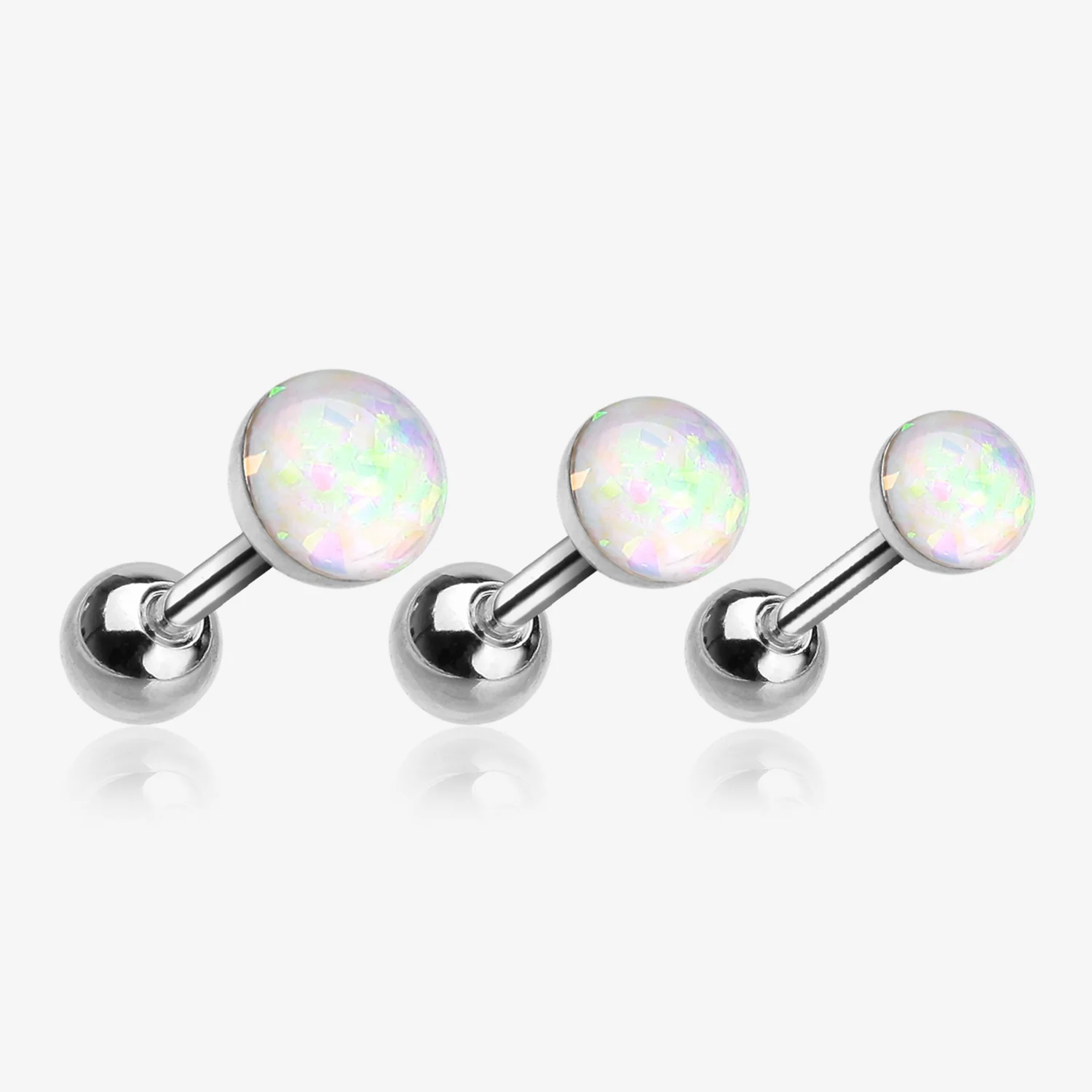 Opal Sparkle Cartilage Tragus Earring - Image 2