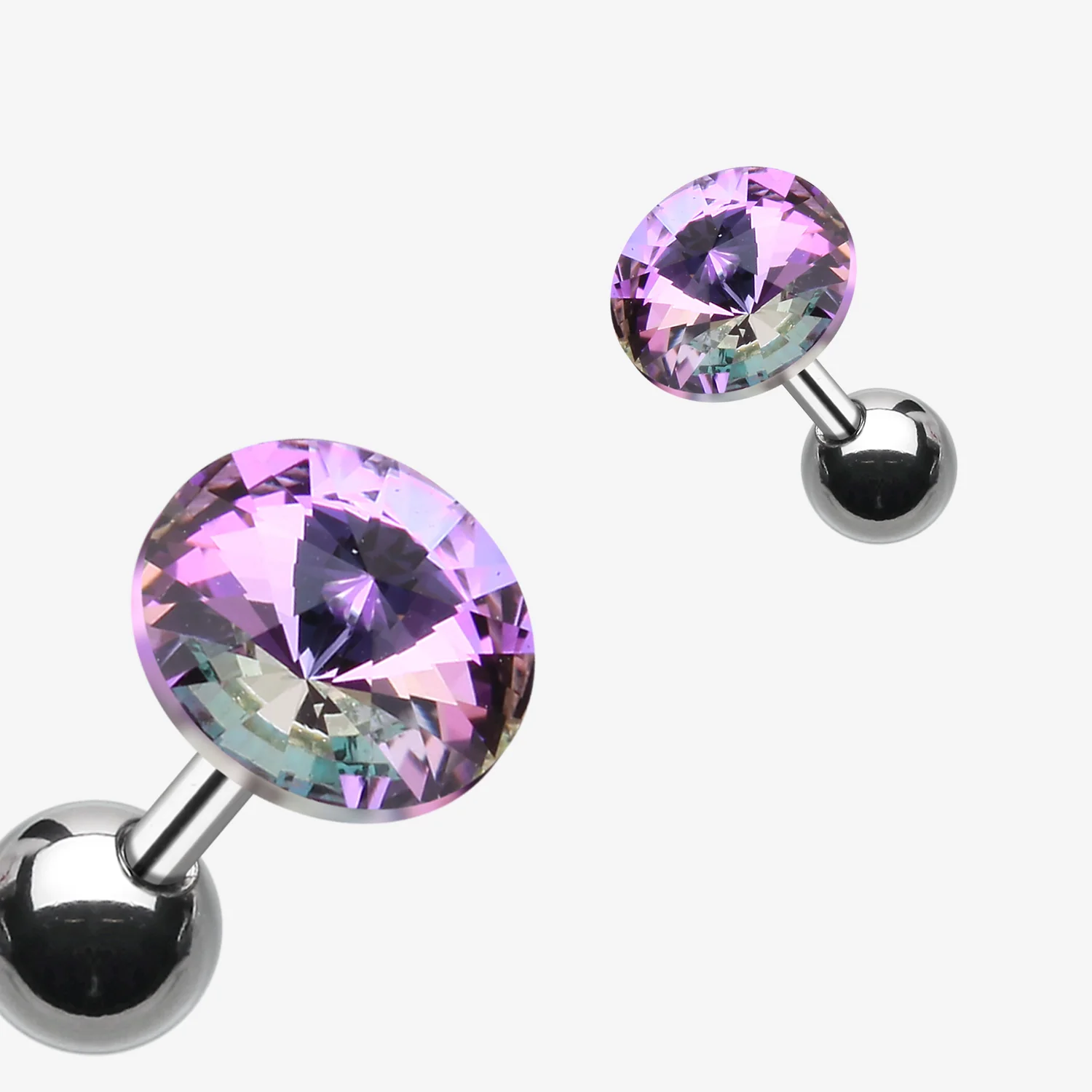 Pointy Faceted Crystal Cartilage Earring - Image 2