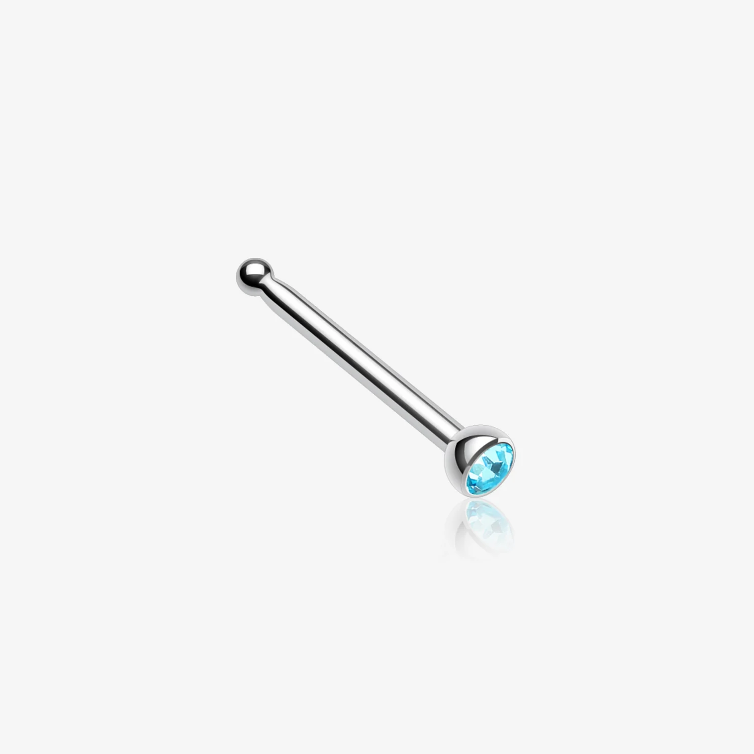 Press Fit Gem Top Steel Nose Stud Ring
