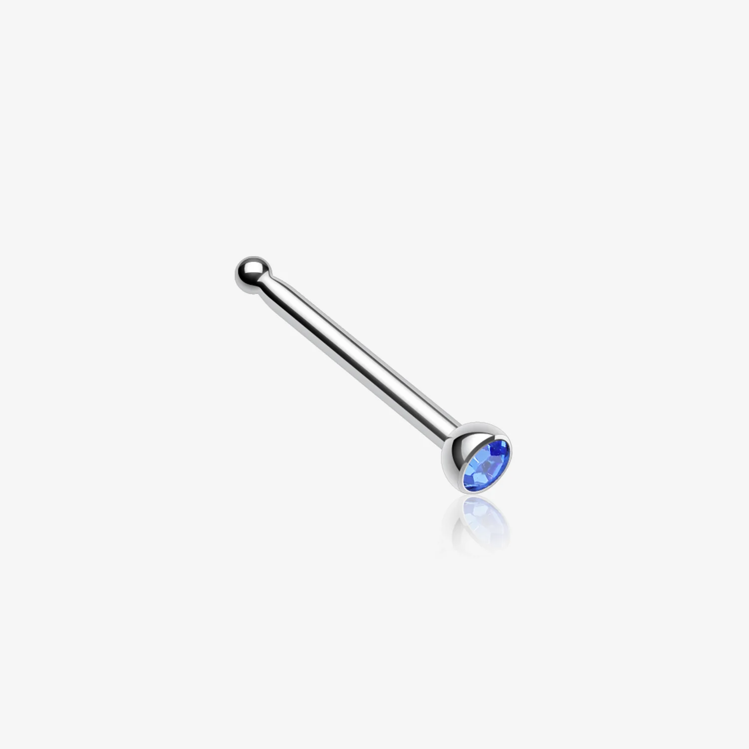Press Fit Gem Top Steel Nose Stud Ring