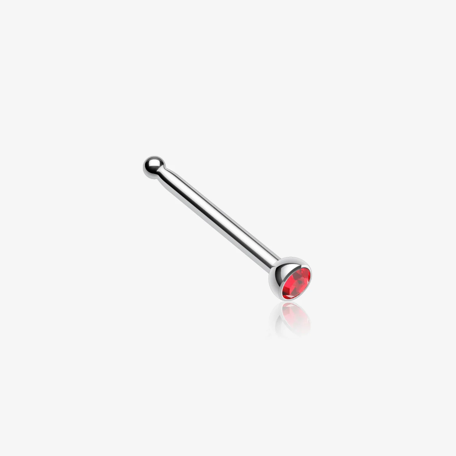 Press Fit Gem Top Steel Nose Stud Ring