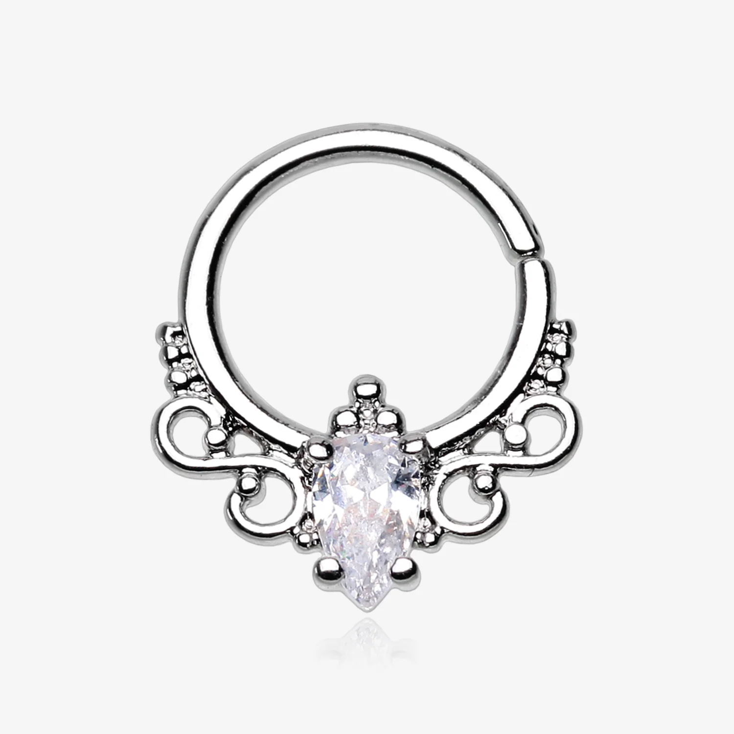 Princess Filigree Sparkle Septum Twist Loop Ring