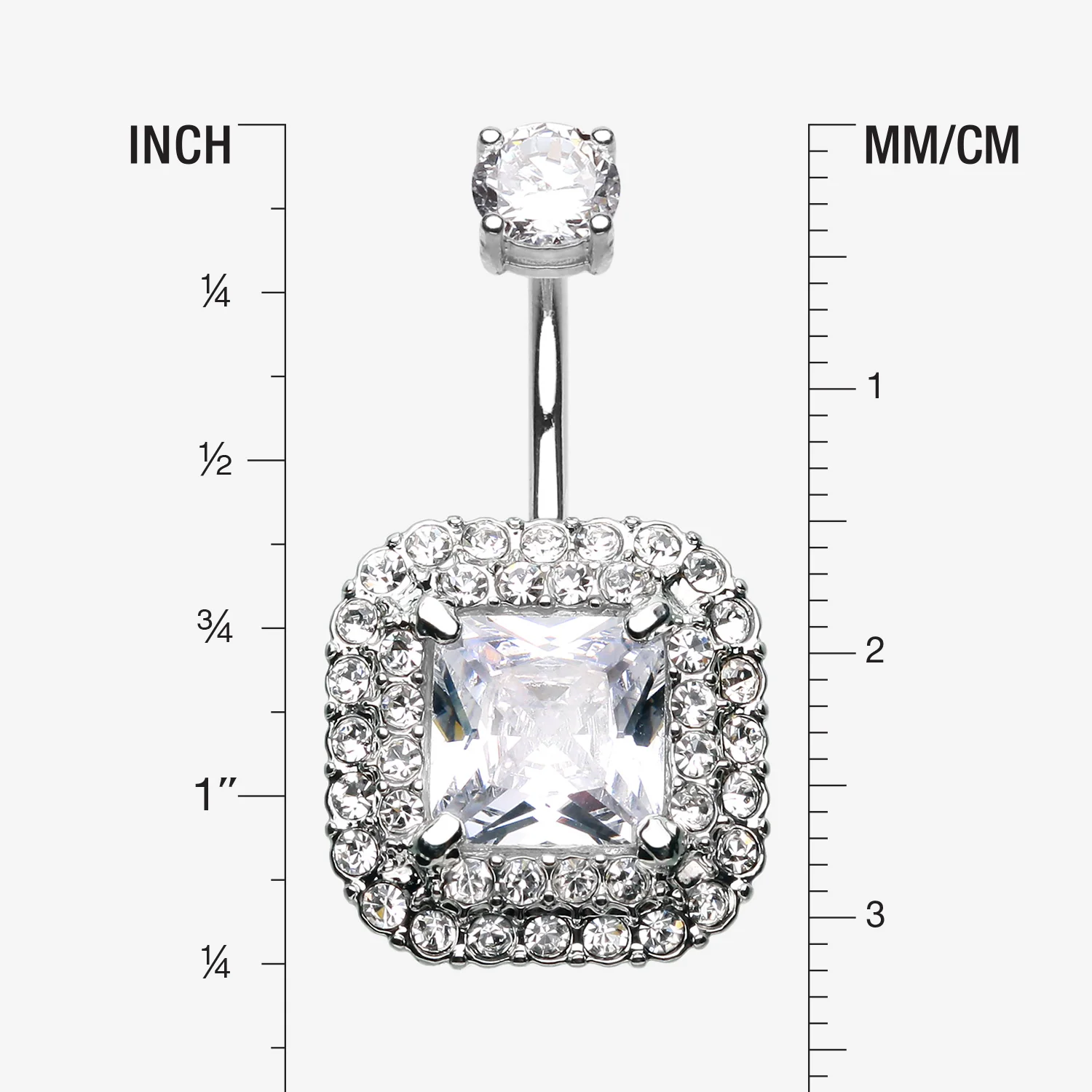 Princess Magnificent Sparkle Belly Button Ring - Image 2