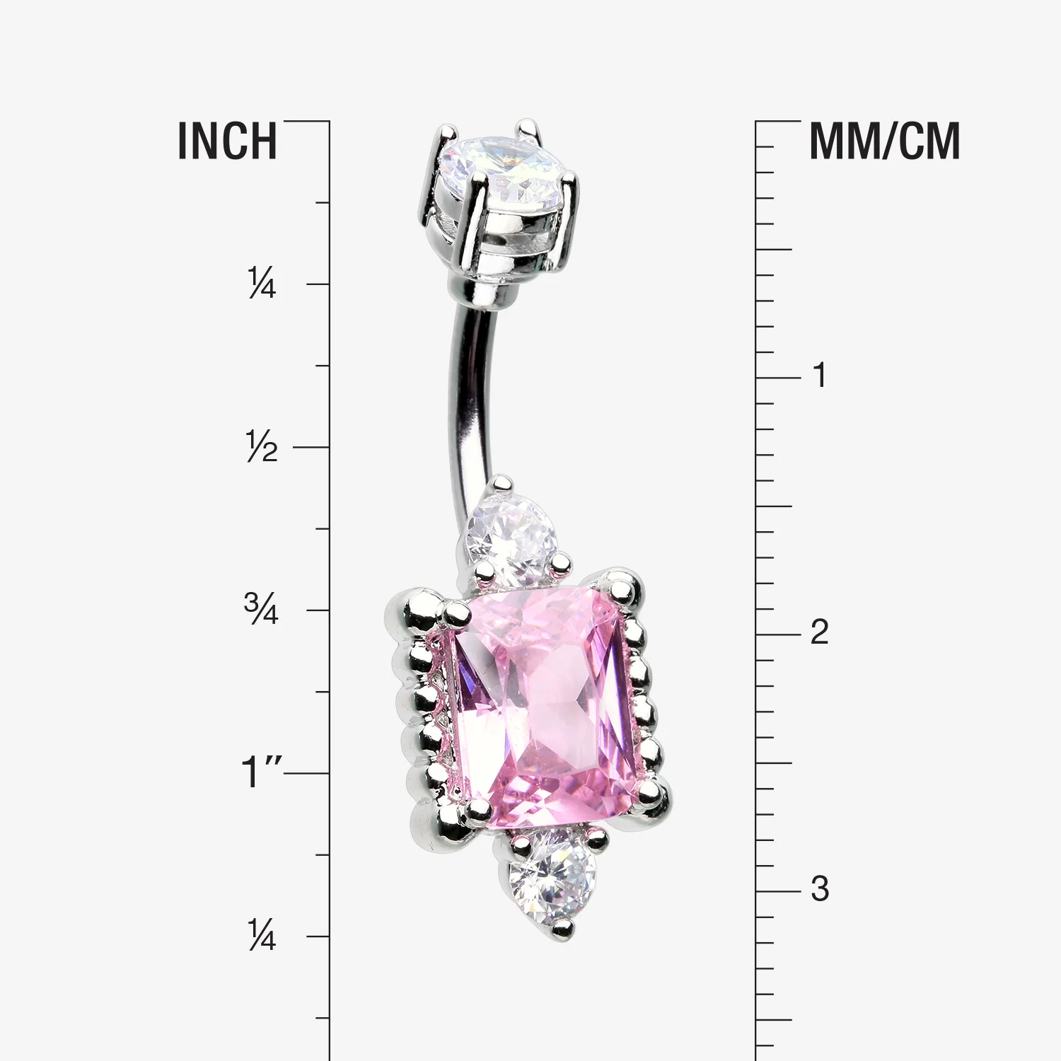 Princess Sparkle Adornment Belly Button Ring - Image 2