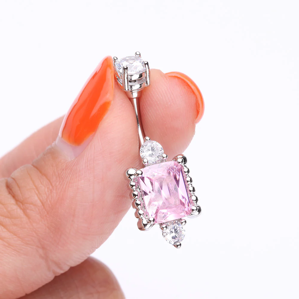 Princess Sparkle Adornment Belly Button Ring - Image 4