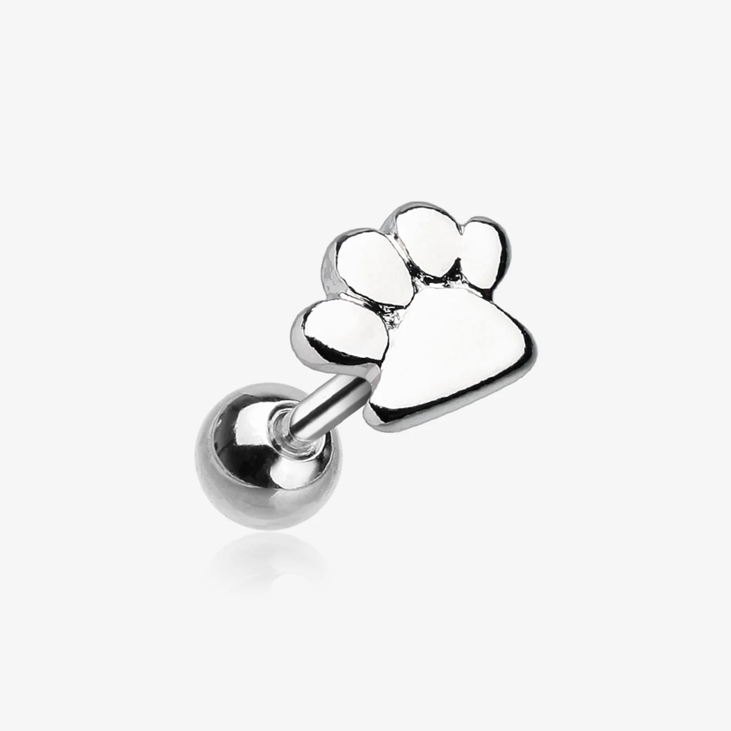 Puppy Paw Cartilage Tragus Barbell