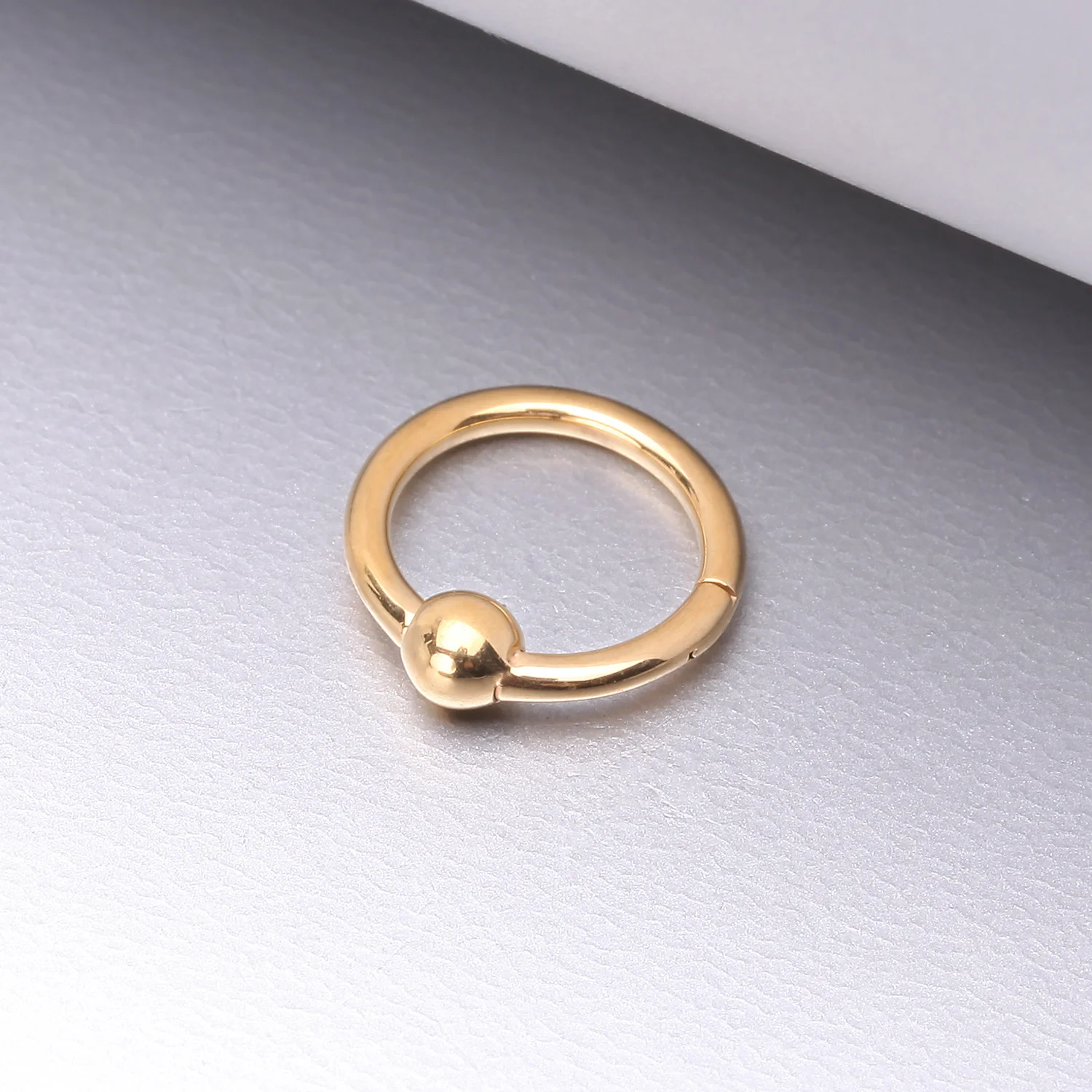 Pure24K Implant Grade Titanium Basic CBR Style Seamless Clicker Hoop Ring - Image 2