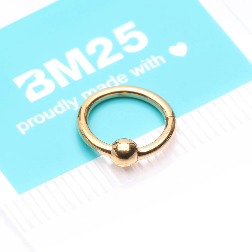 Pure24K Implant Grade Titanium Basic CBR Style Seamless Clicker Hoop Ring - Image 5