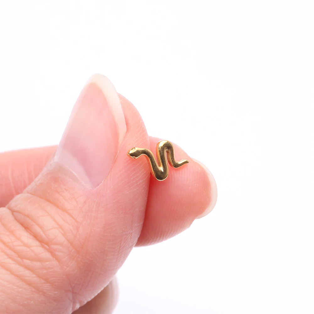 Pure24K Implant Grade Titanium OneFit Threadless Slithering Snake Top Part - Image 3