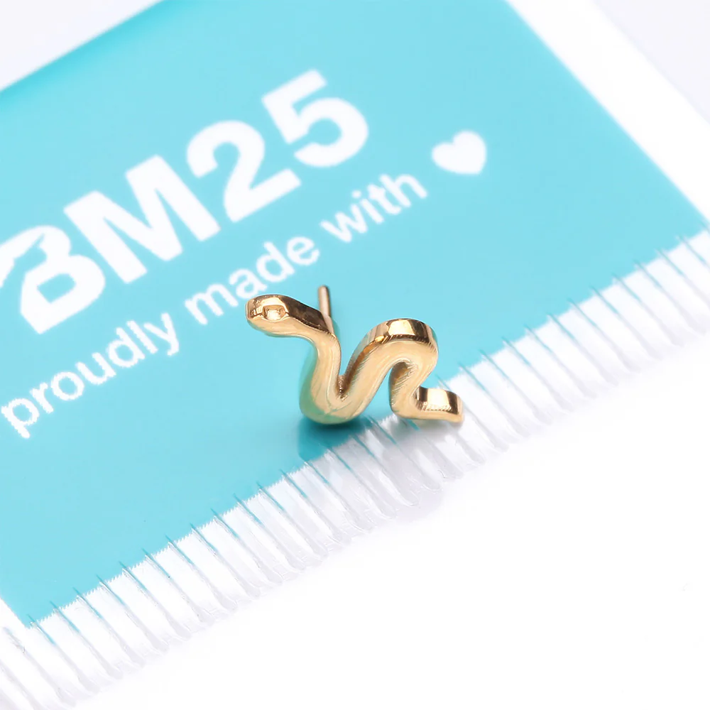 Pure24K Implant Grade Titanium OneFit Threadless Slithering Snake Top Part - Image 4