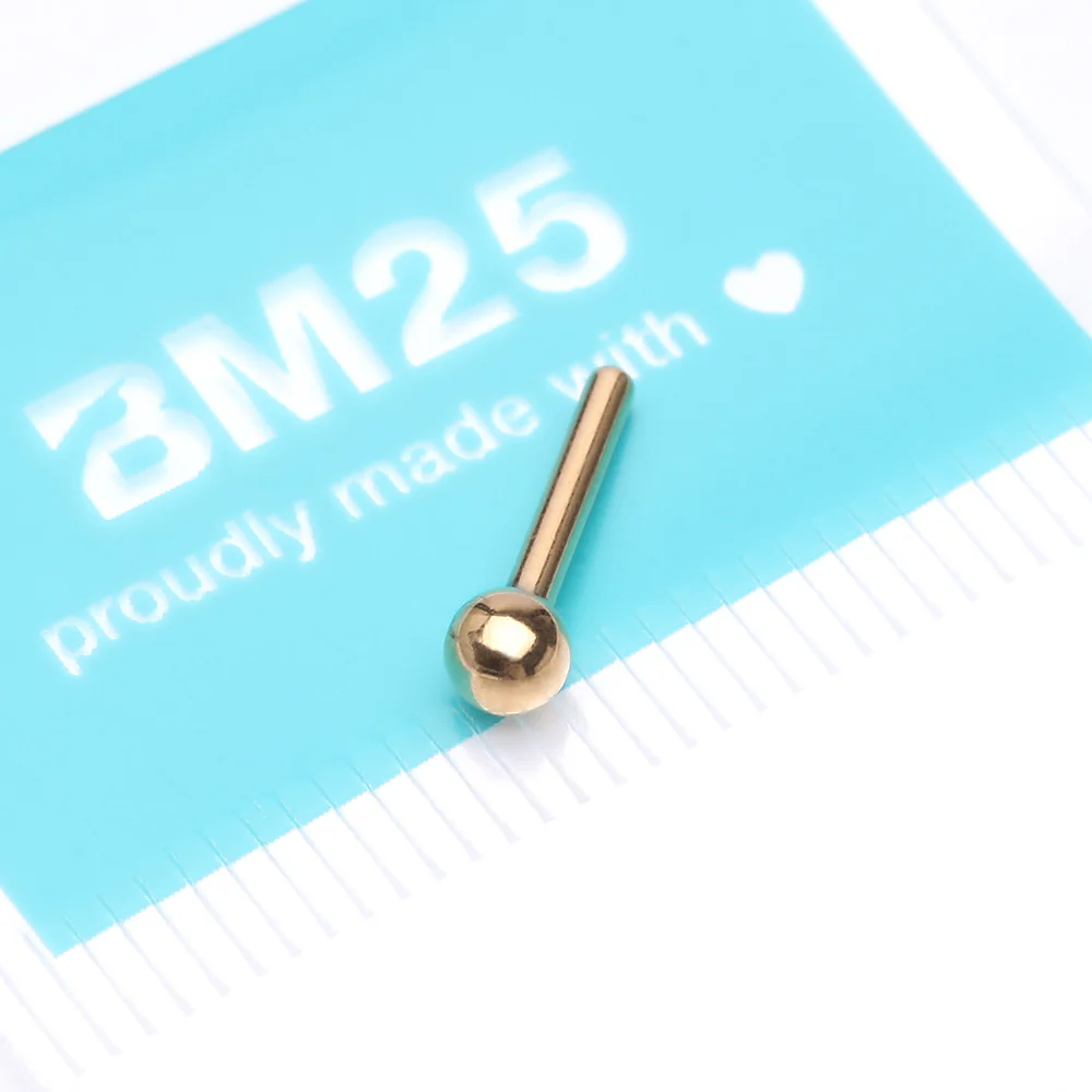 Pure24K Implant Grade Titanium OneFit Threadless Ball End Straight Barbell Bar Part - Image 5
