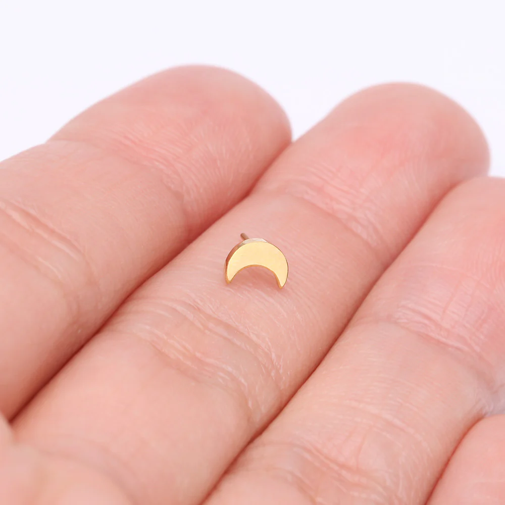 Pure24K Implant Grade Titanium OneFit Threadless Crescent Moon Top Part - Image 4
