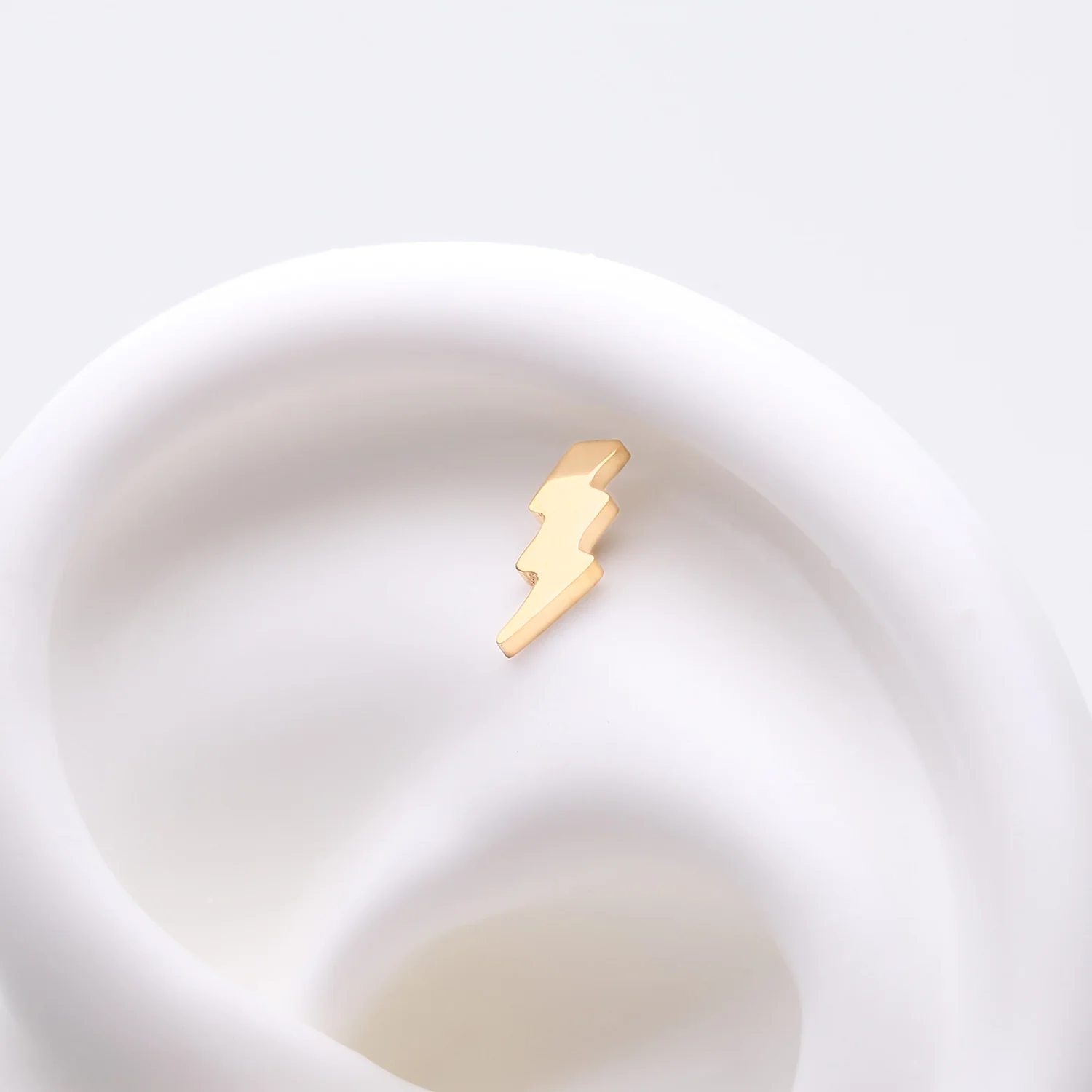 Pure24K Implant Grade Titanium OneFit Threadless Electro Lightning Bolt Top Part - Image 2