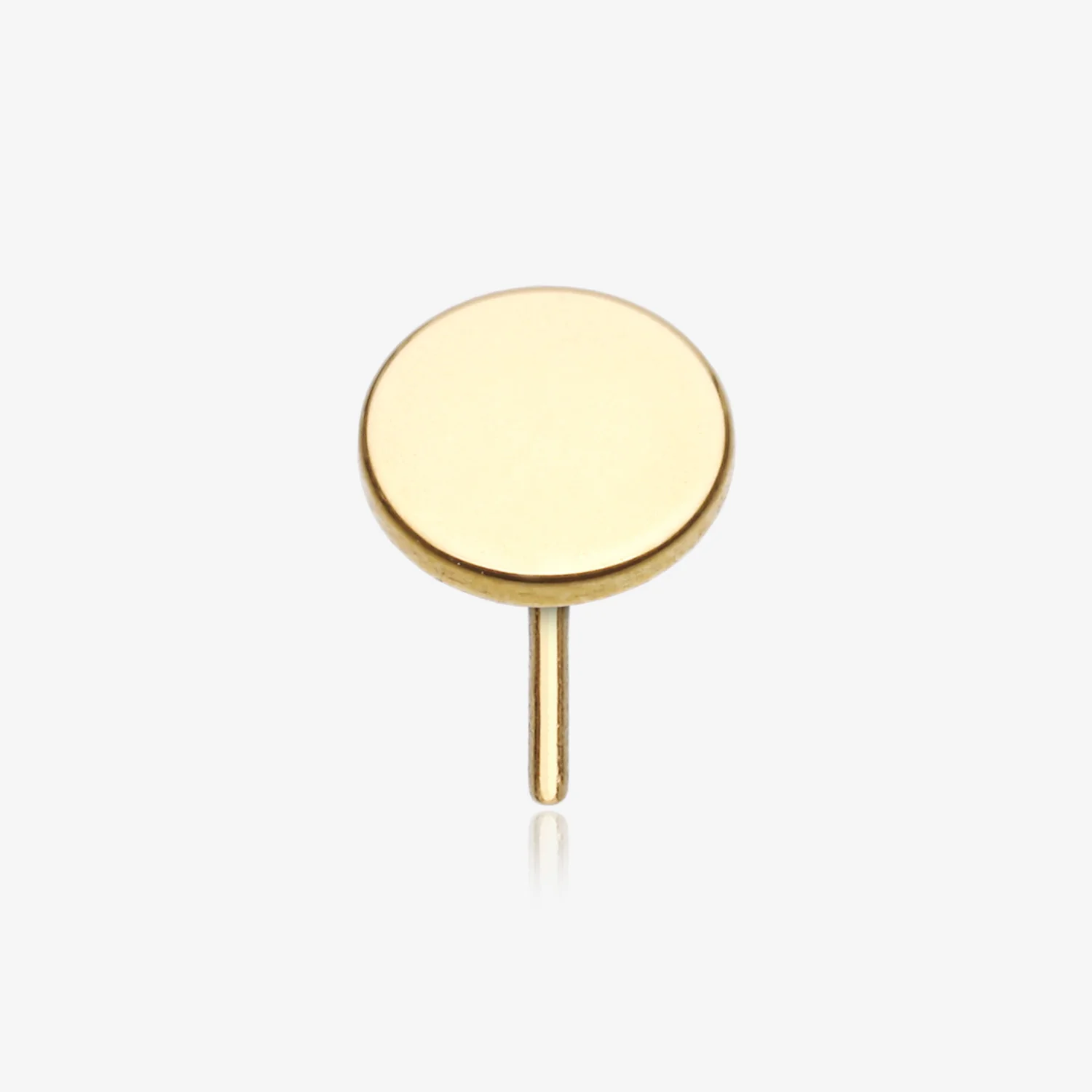 Pure24K Implant Grade Titanium OneFit Threadless Flat Round Disc Top Part