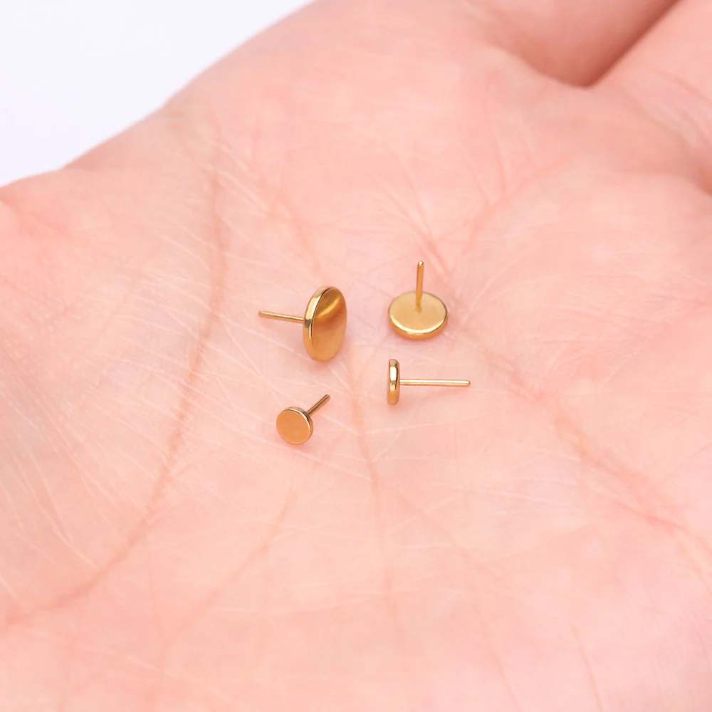Pure24K Implant Grade Titanium OneFit Threadless Flat Round Disc Top Part - Image 4