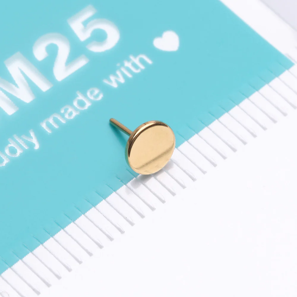 Pure24K Implant Grade Titanium OneFit Threadless Flat Round Disc Top Part - Image 5