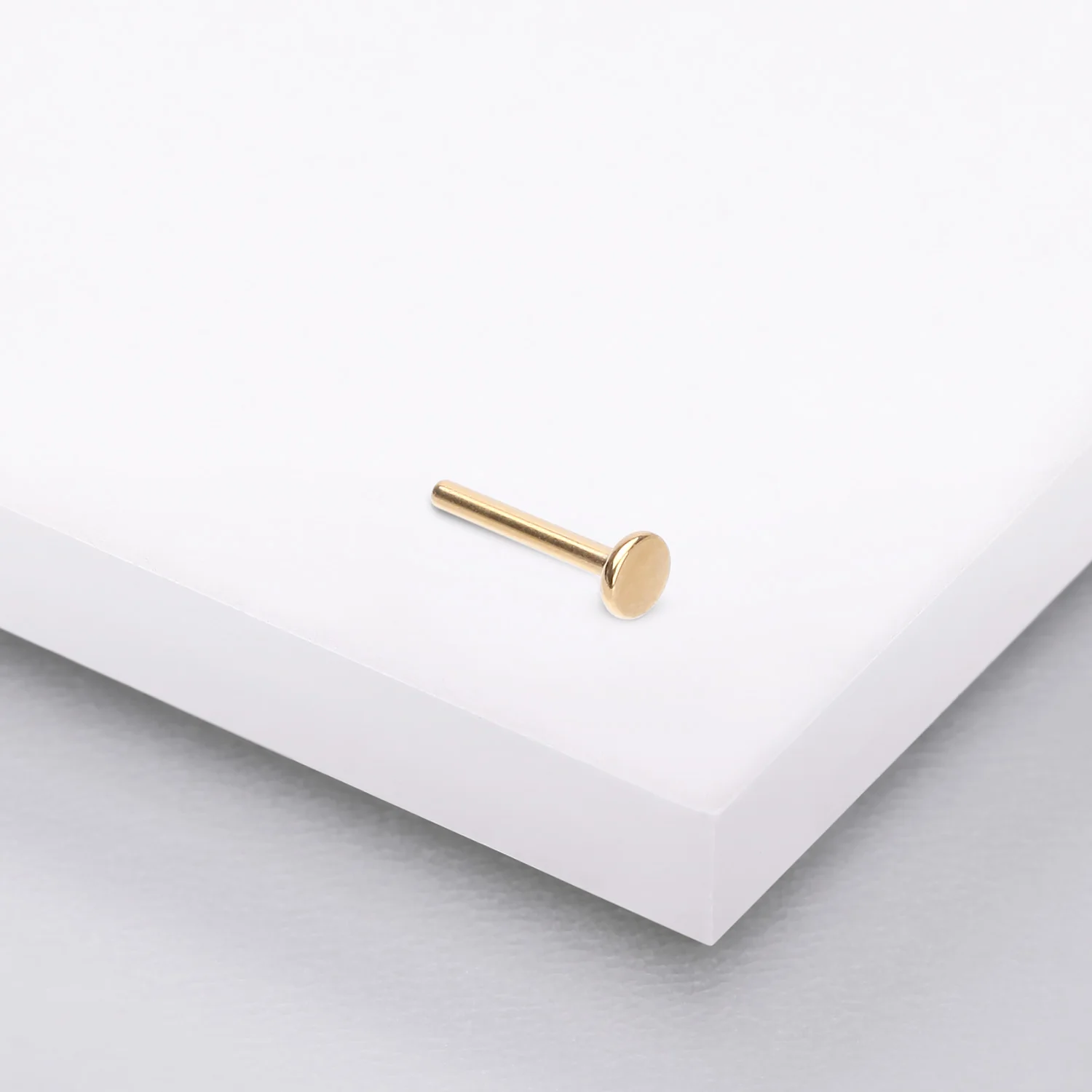 Pure24K Implant Grade Titanium OneFit Threadless Flat Back Stud Labret Bar Part - Image 2