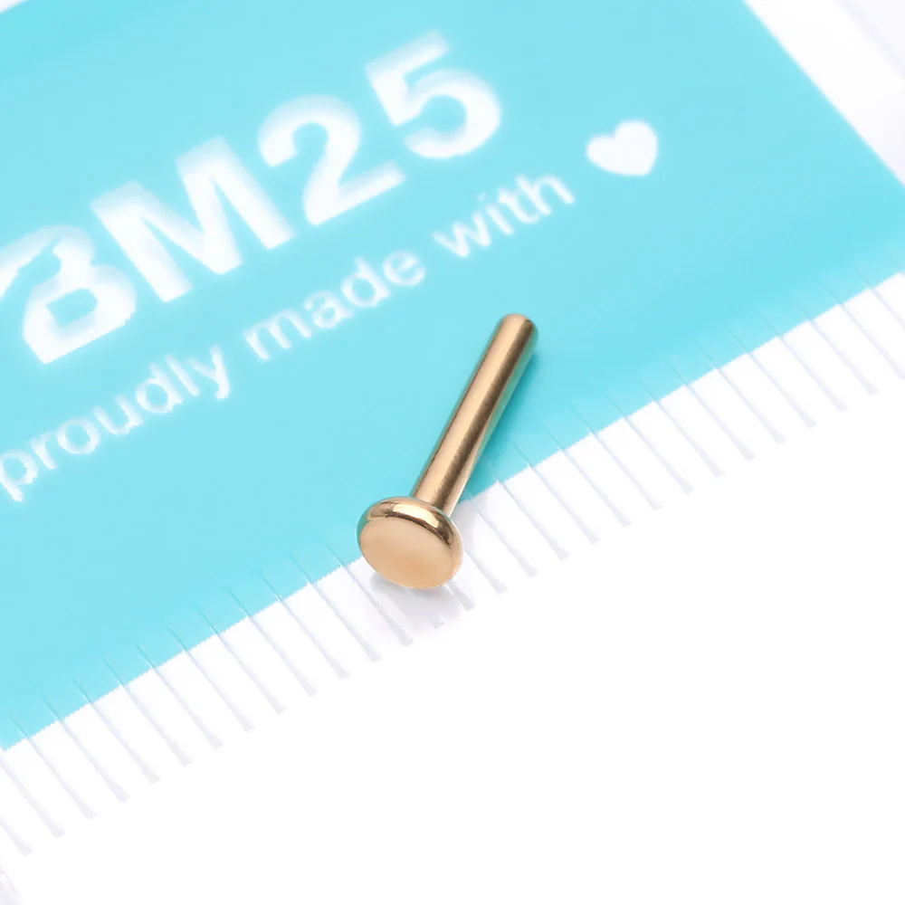 Pure24K Implant Grade Titanium OneFit Threadless Flat Back Stud Labret Bar Part - Image 5