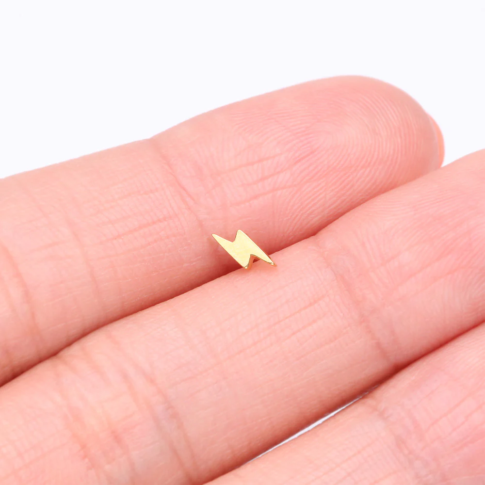 Pure24K Implant Grade Titanium OneFit Threadless Lightning Bolt Top Part - Image 3