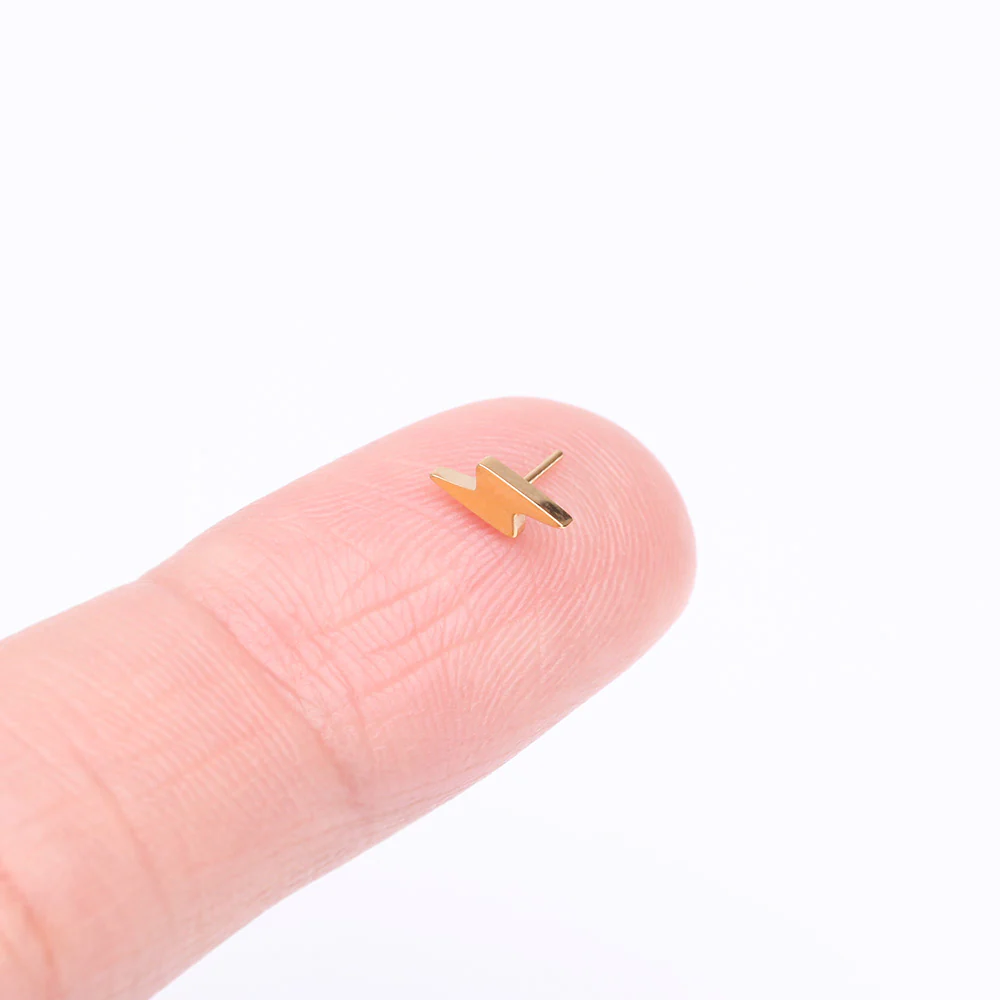 Pure24K Implant Grade Titanium OneFit Threadless Lightning Bolt Top Part - Image 4
