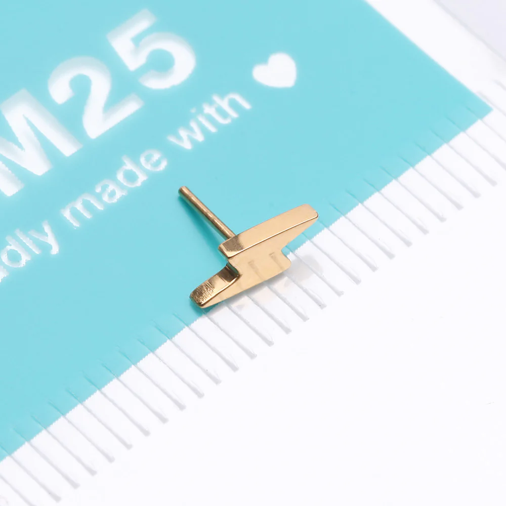Pure24K Implant Grade Titanium OneFit Threadless Lightning Bolt Top Part - Image 5