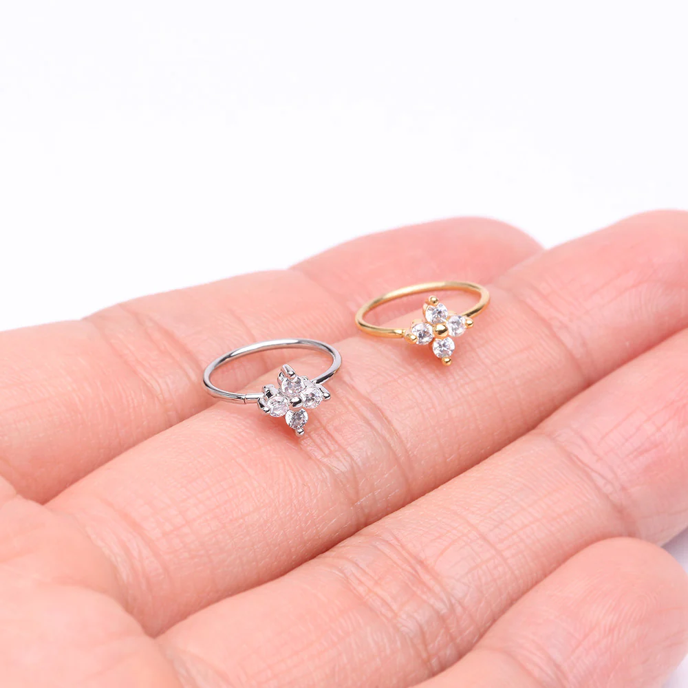 Radiant Star Sparkle Bendable Hoop Ring - Image 4