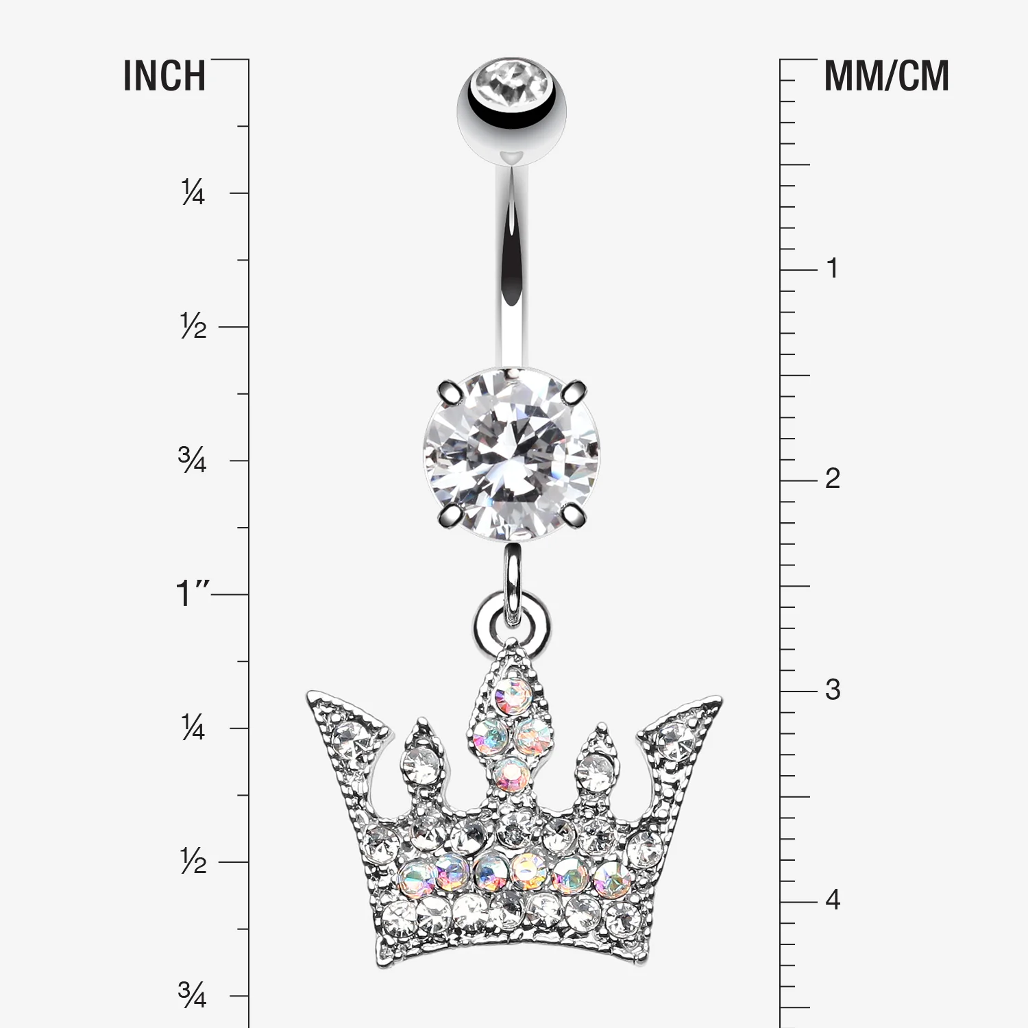 Regal Crown Belly Button Ring - Image 2