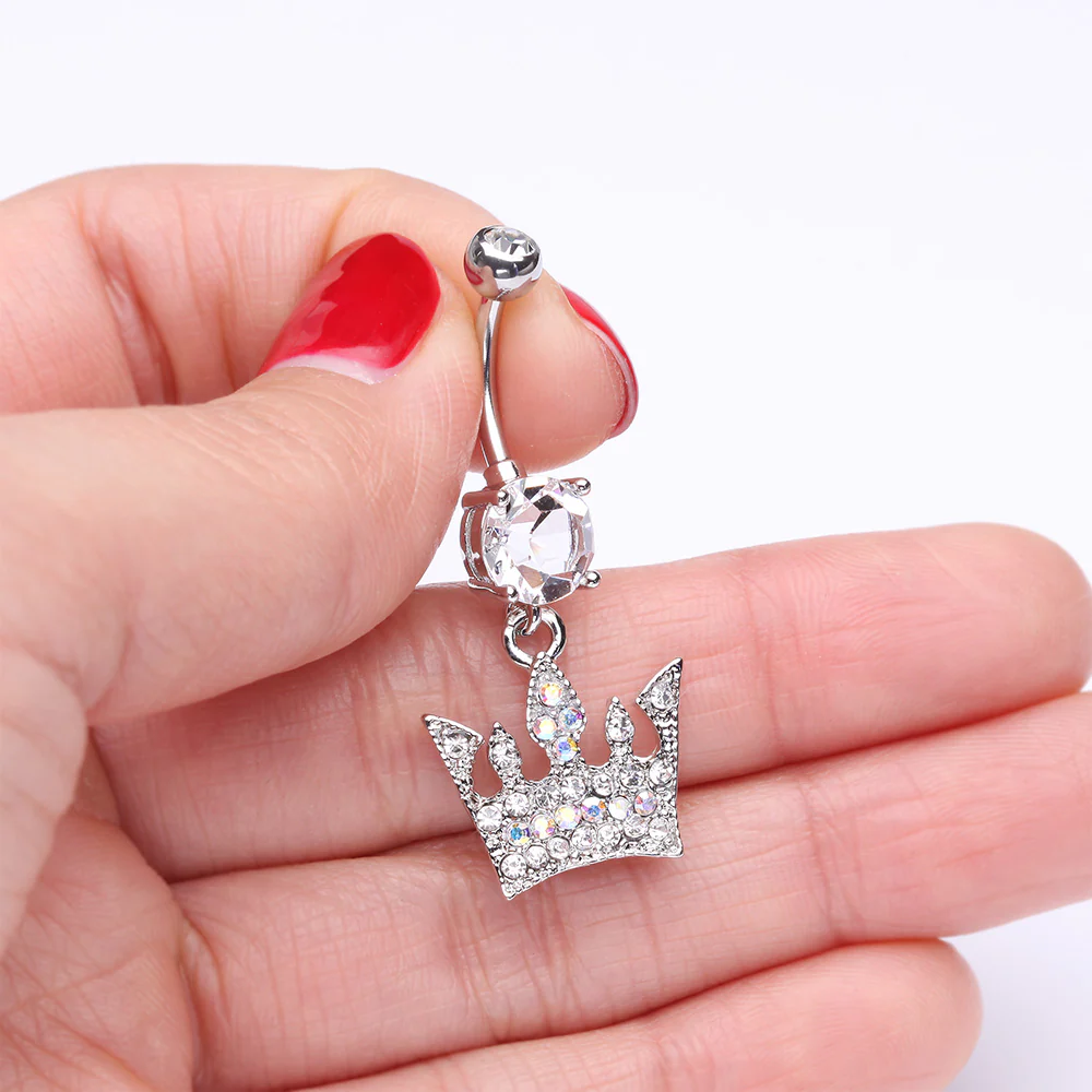 Regal Crown Belly Button Ring - Image 4