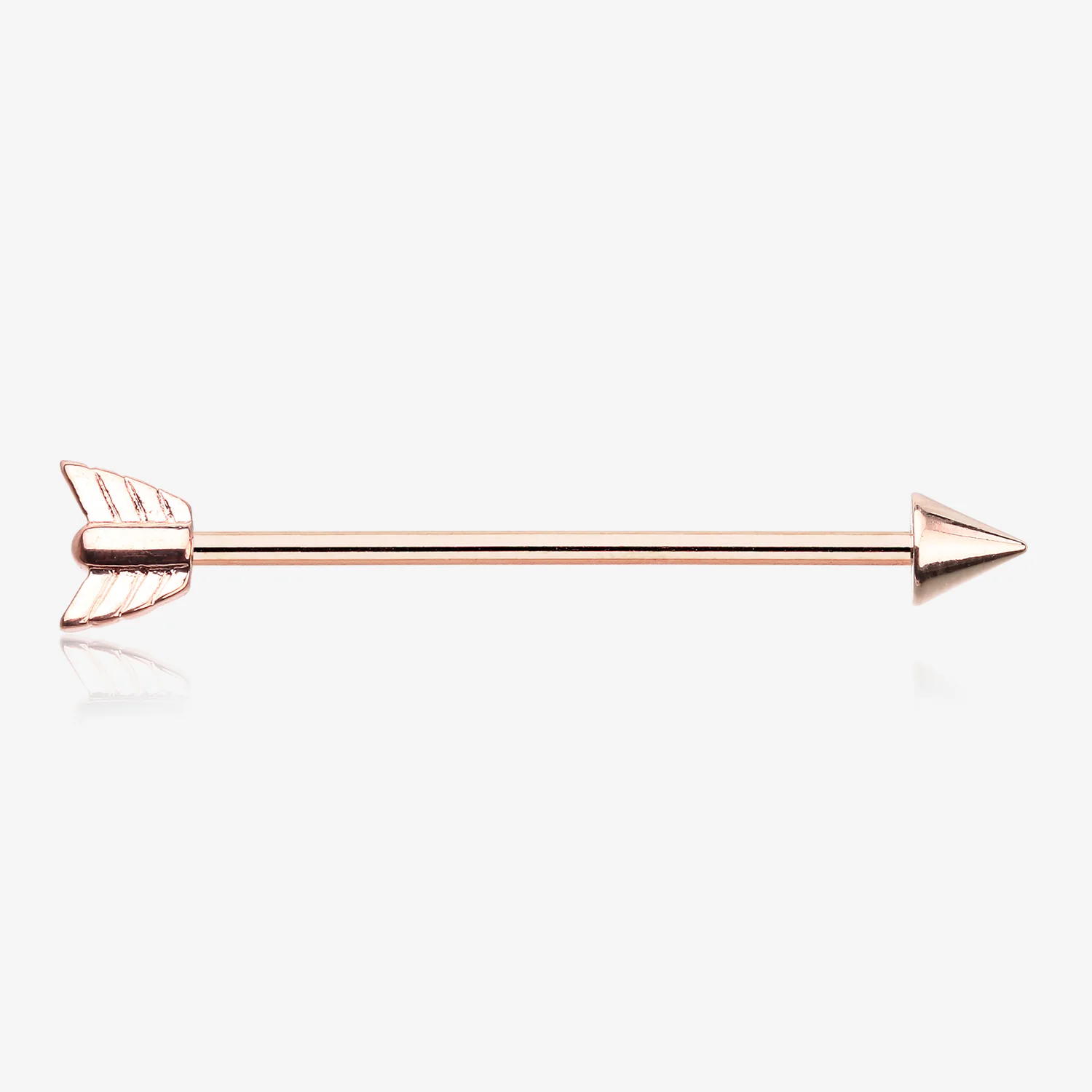 Rose Gold Classic Arrow Industrial Barbell