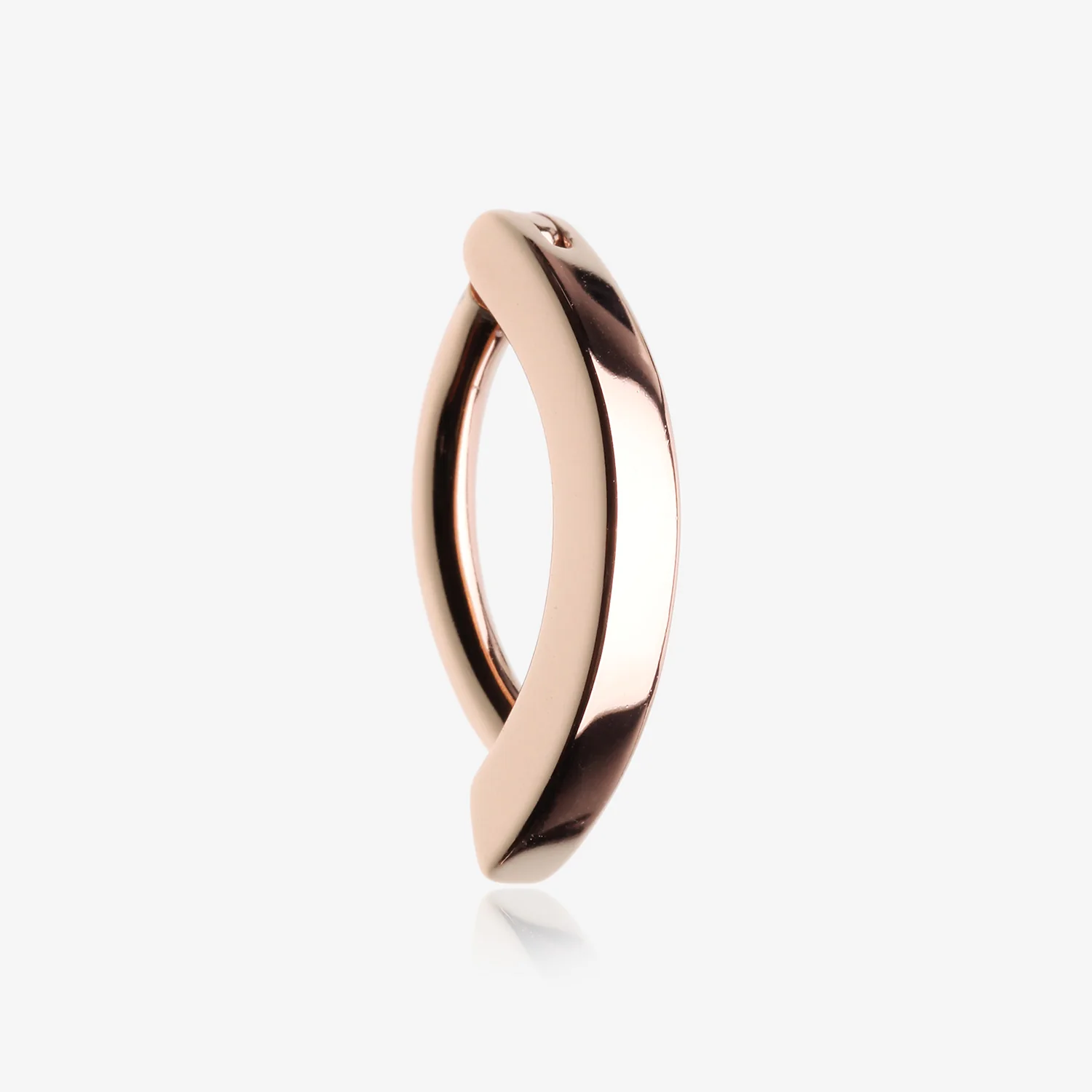 Rose Gold Classic Minimalist Steel Curved Bar Clicker