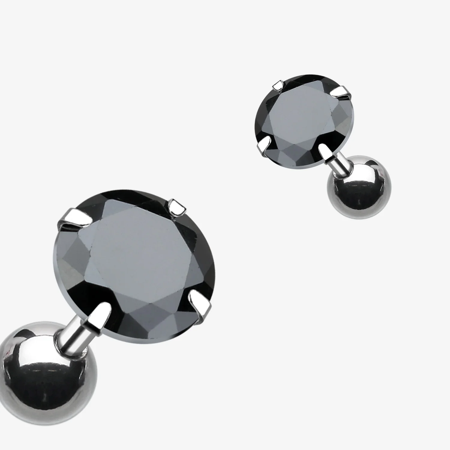 Round Gem Crystal Cartilage Earring - Image 2