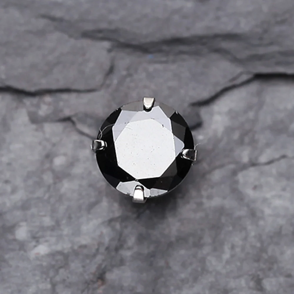 Round Gem Crystal Cartilage Earring - Image 3