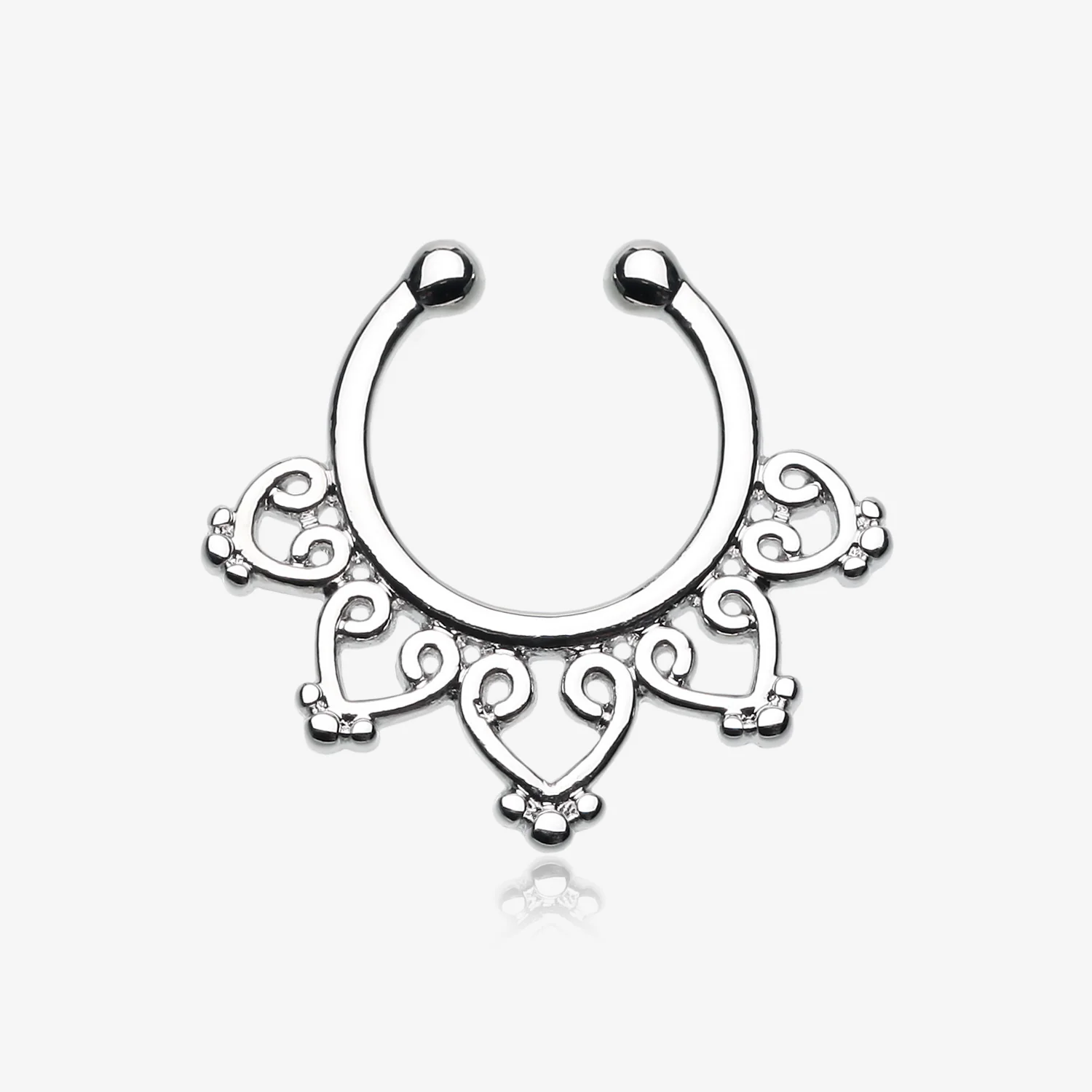 Royal Bliss Filigree Fake Septum Clip-On Ring