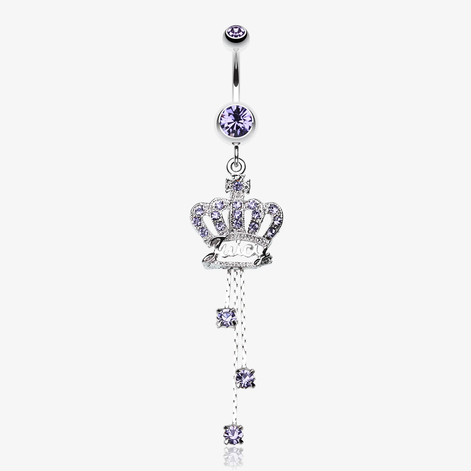 Royal Crown Sparkle Belly Ring