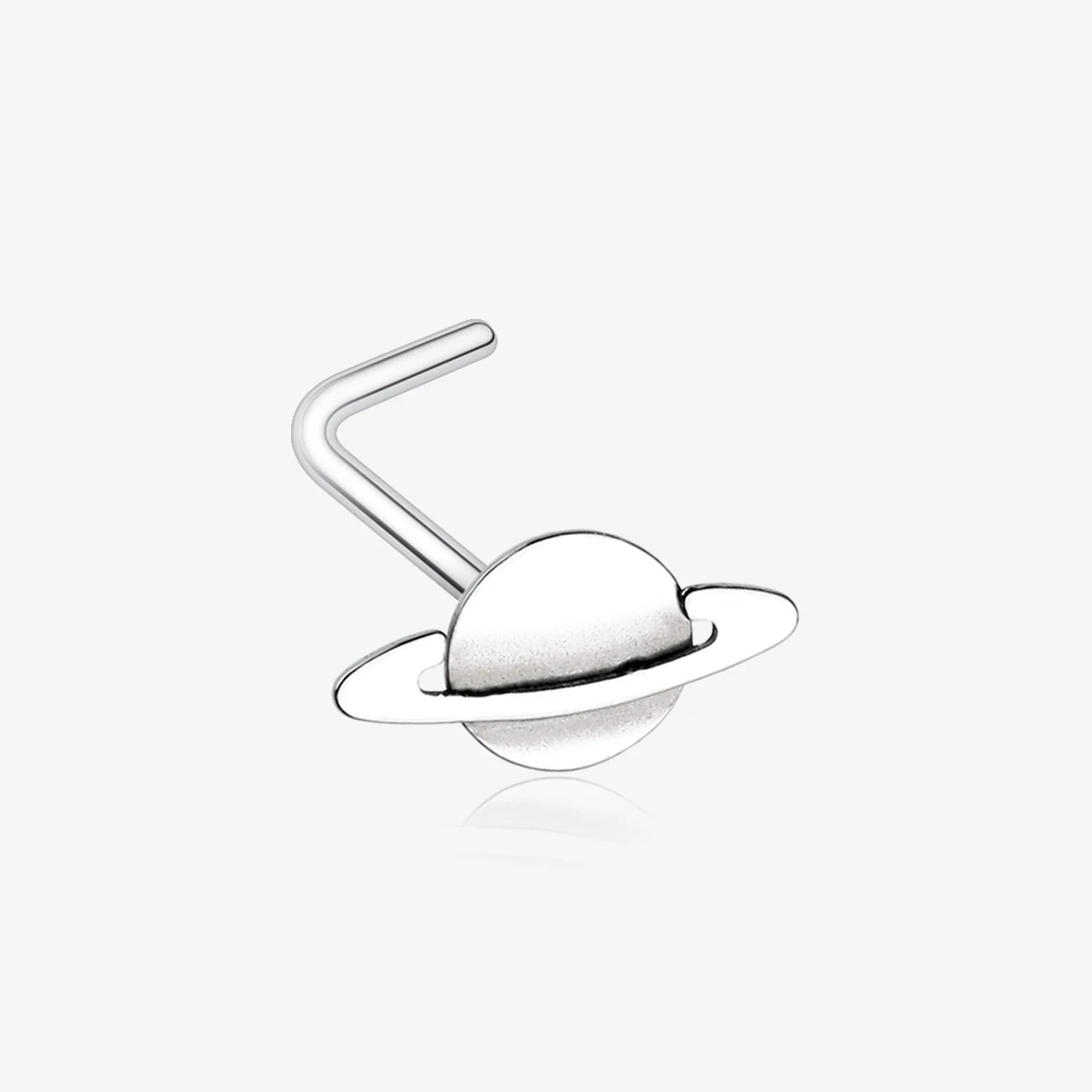 Saturn Planet L-Shaped Nose Ring