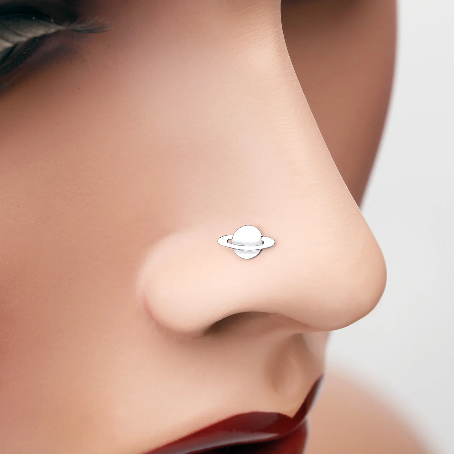 Saturn Planet L-Shaped Nose Ring - Image 2