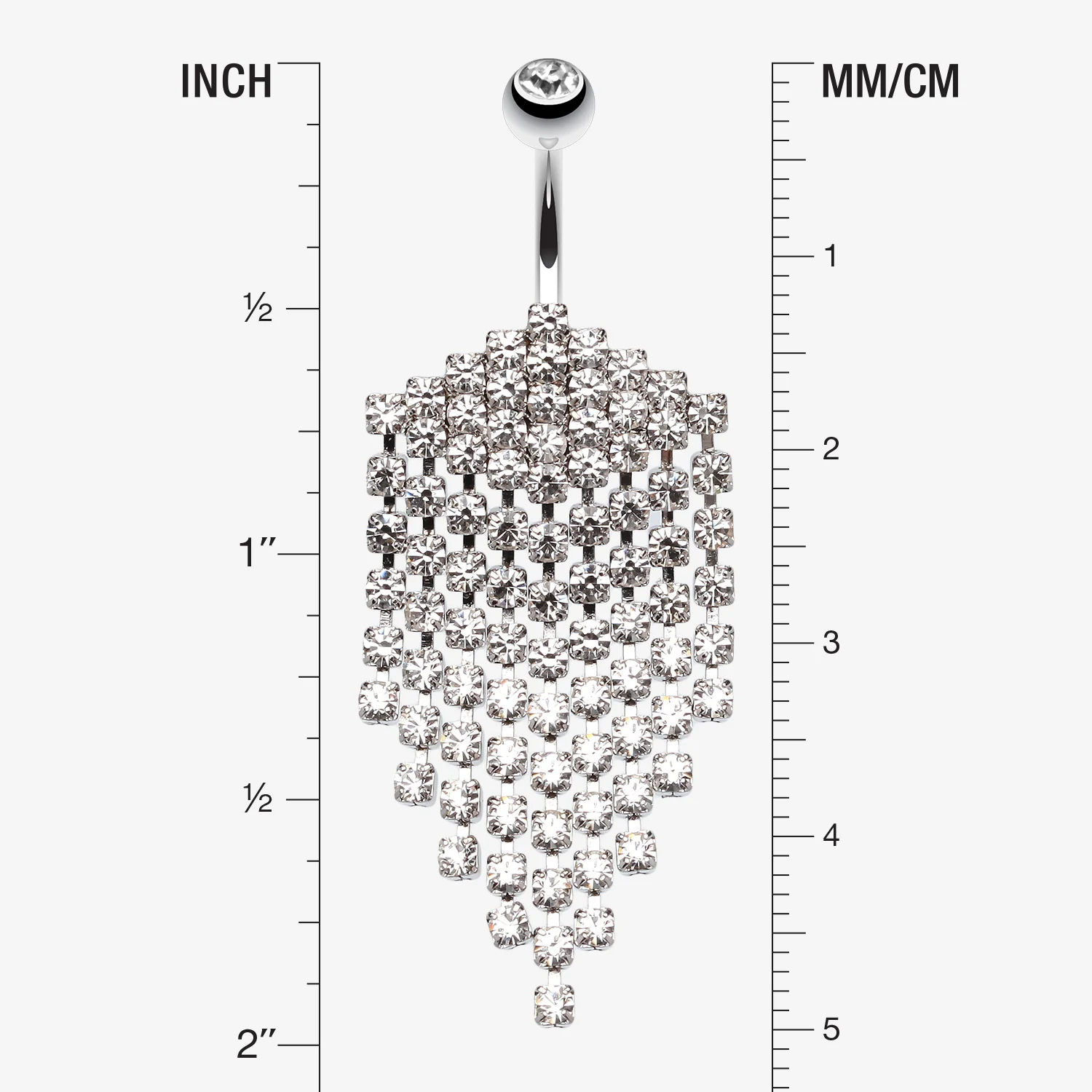 Shimmering Chandelier Drape Belly Ring - Image 2