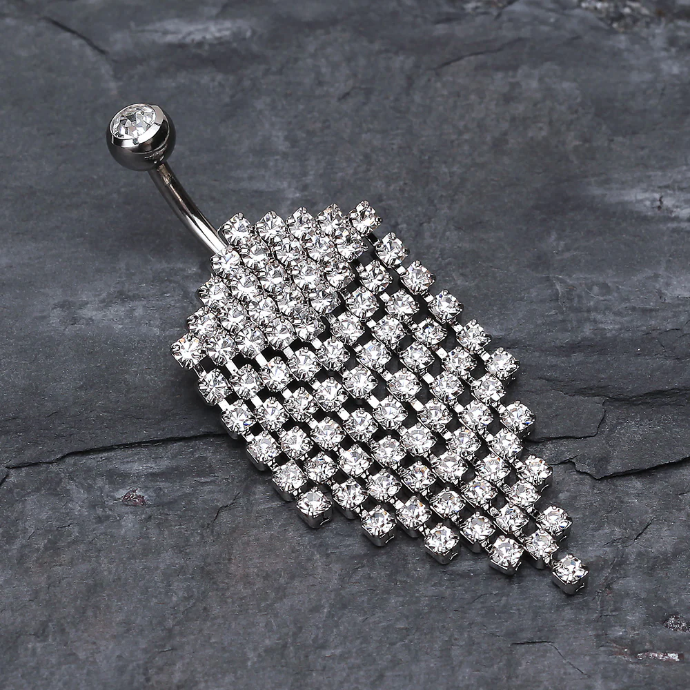 Shimmering Chandelier Drape Belly Ring - Image 3