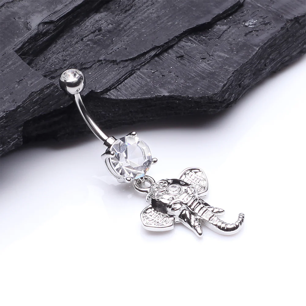 Shri Ganesha Elephant Belly Button Ring - Image 3