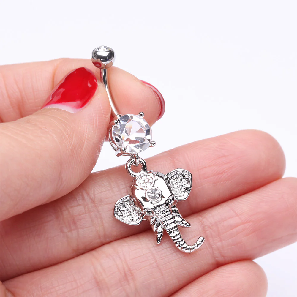 Shri Ganesha Elephant Belly Button Ring - Image 4