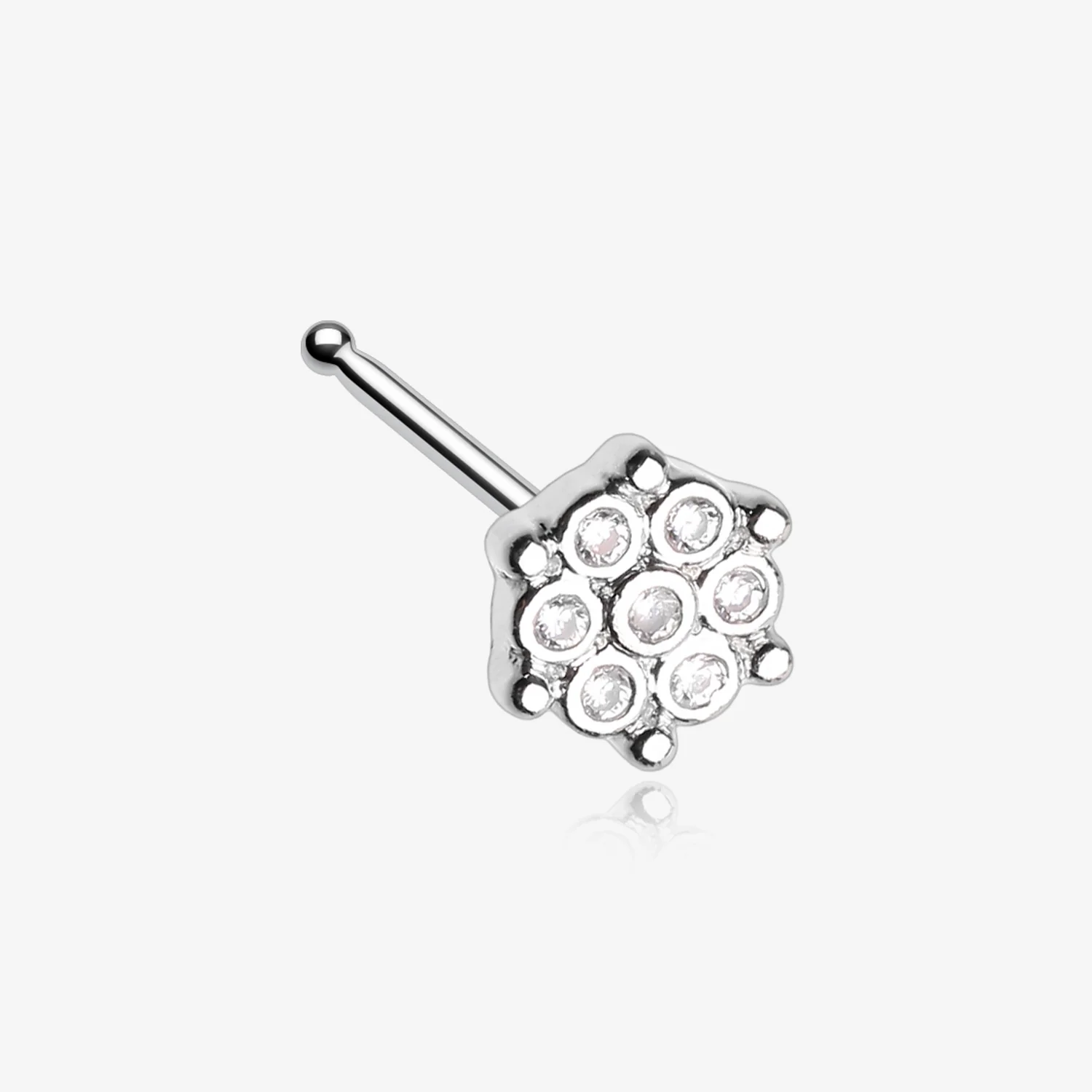 Snowflake Extravagant Sparkle Nose Stud Ring