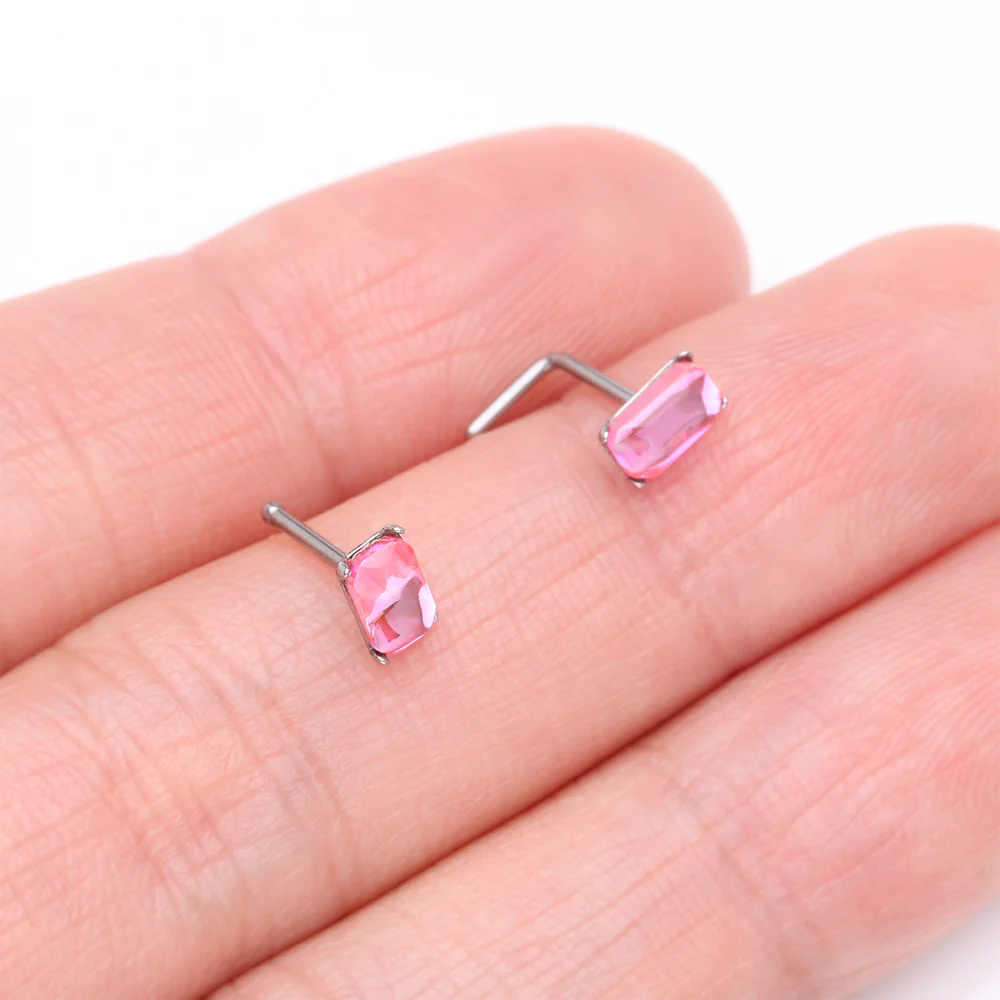 Sparkle Gem Cubic Nose Stud Ring - Image 4