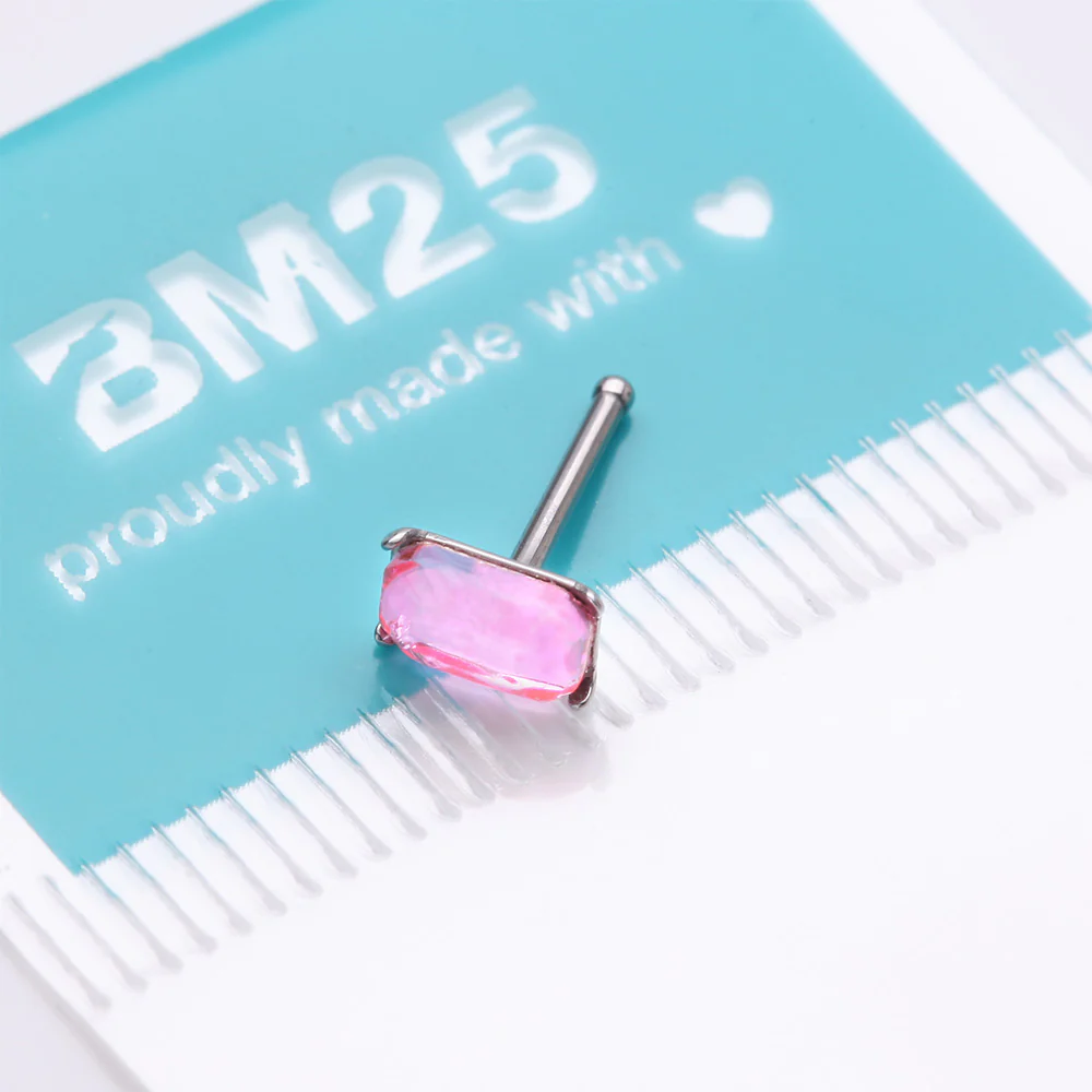 Sparkle Gem Cubic Nose Stud Ring - Image 5