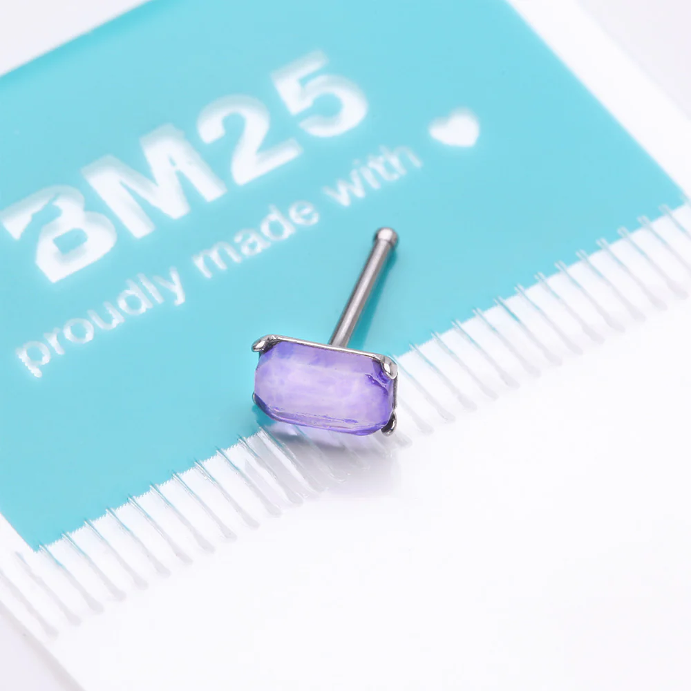 Sparkle Gem Cubic Nose Stud Ring - Image 5