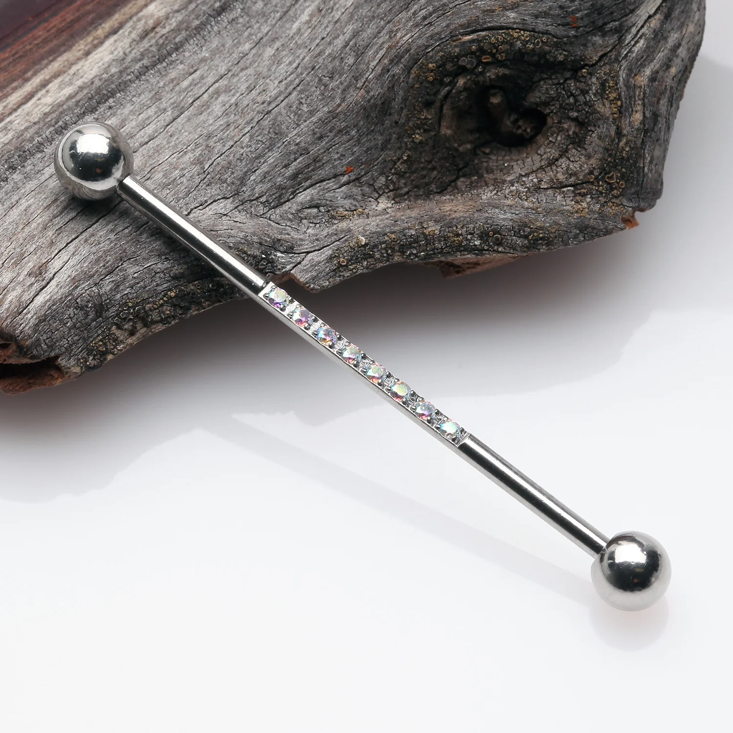 Sparkle Lined Gems Industrial Barbell - Image 2